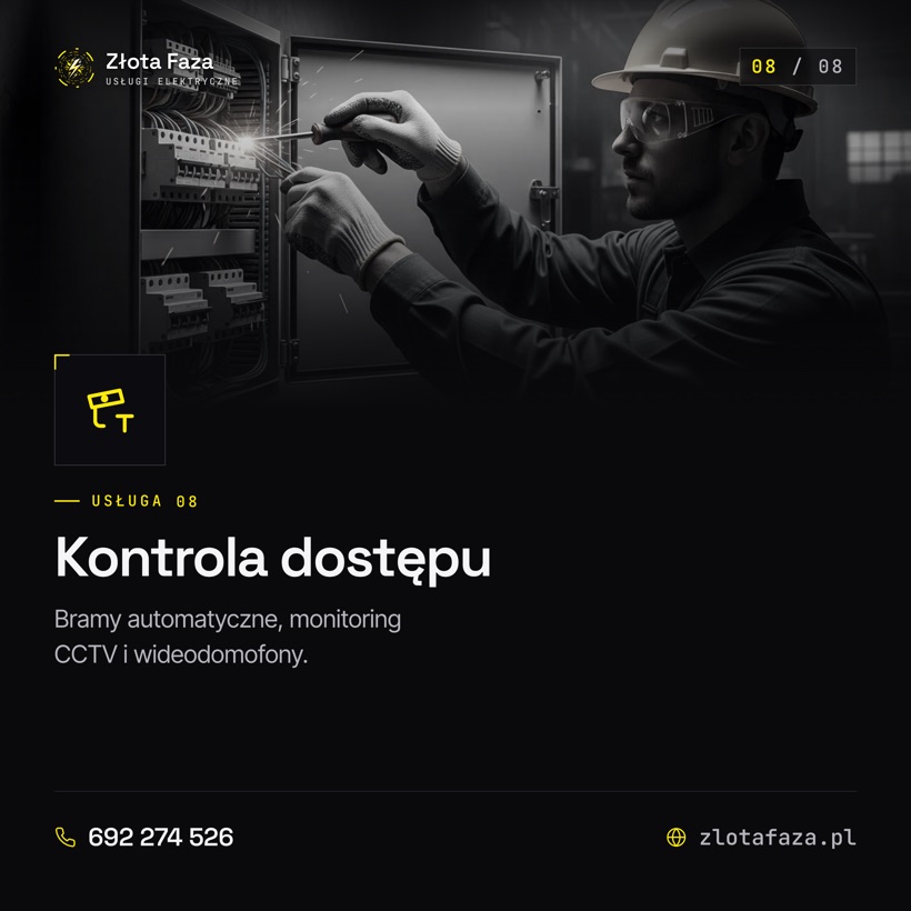 Grafika reklamowa Złota-Faza - kontrola dostępu